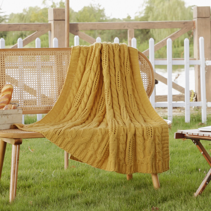 Cable Knit Throw
