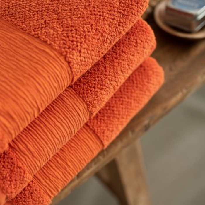Desert Orange Bath Towels, Set of 2