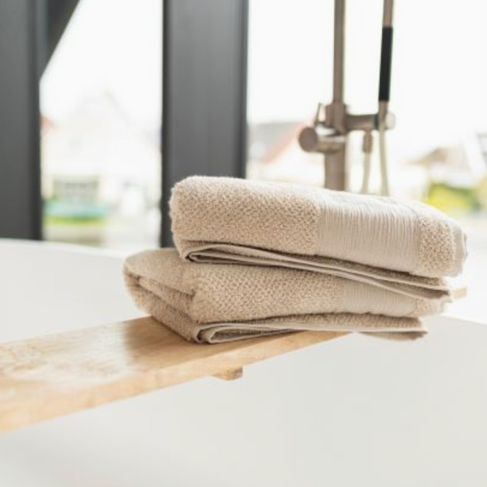 Oak Beige Bath Towels, Set of 2
