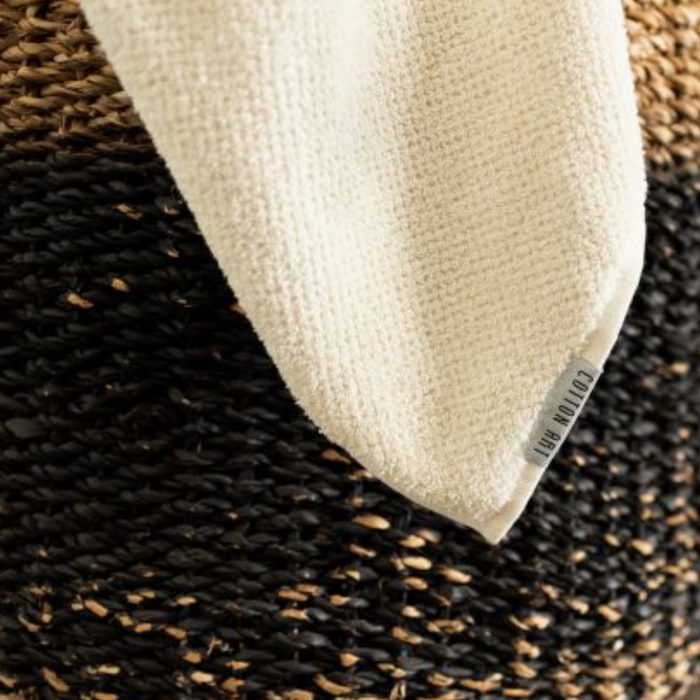 Cream White Bath Towels, Set of 2