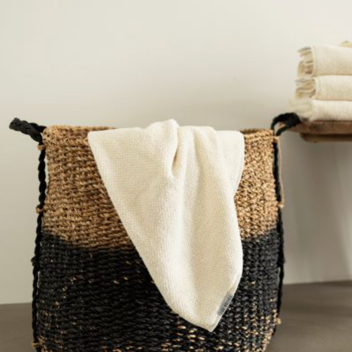 Cream White Bath Towels, Set of 2