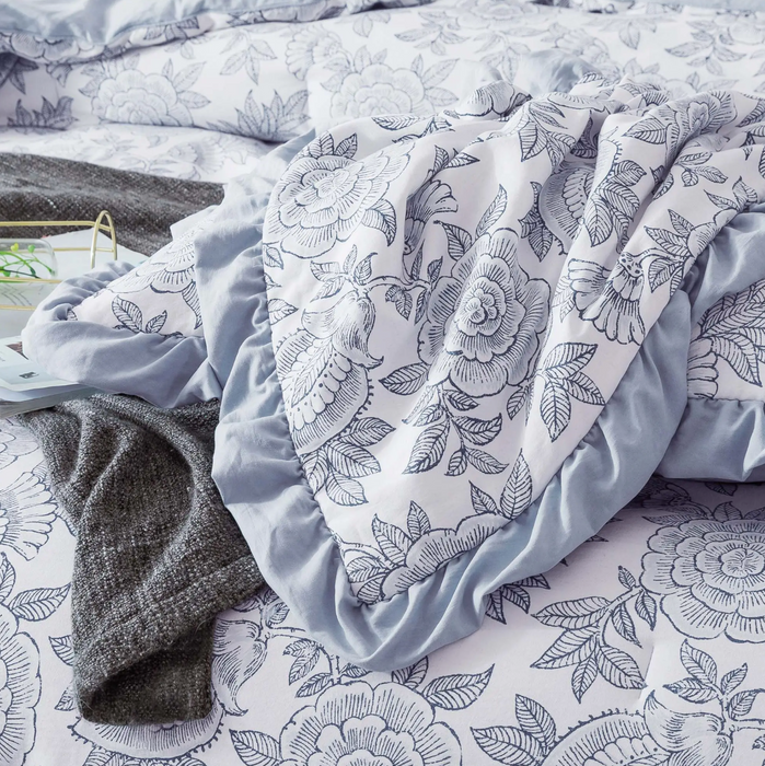 Floral Quilted Comforter Set