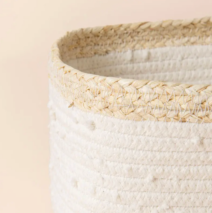 Natural Cotton Rope Storage Baskets, Set of 3