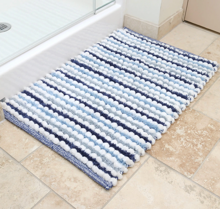 Blue Bubble Bath Rug