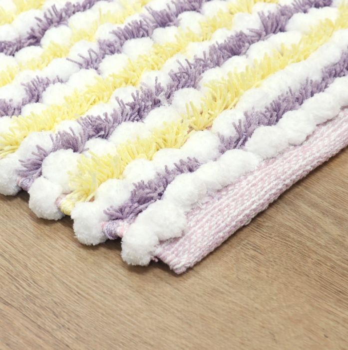 Lavender Yellow Bubble Bath Rug