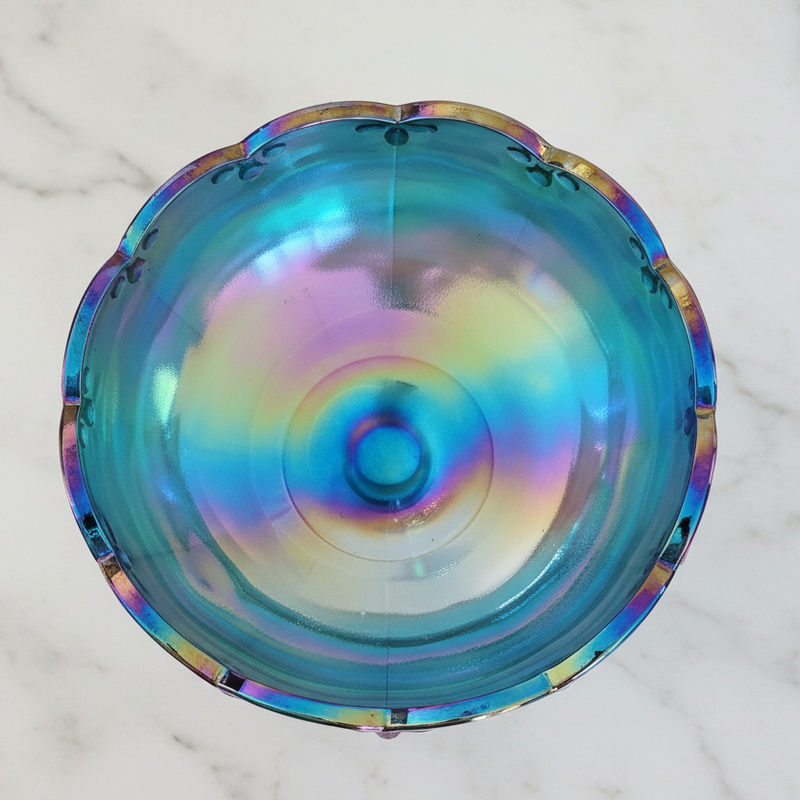 Vintage Indiana Carnival Glass Pedestal Bowl