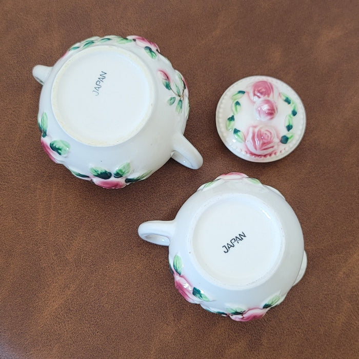 Vintage Floral Cream & Sugar Set