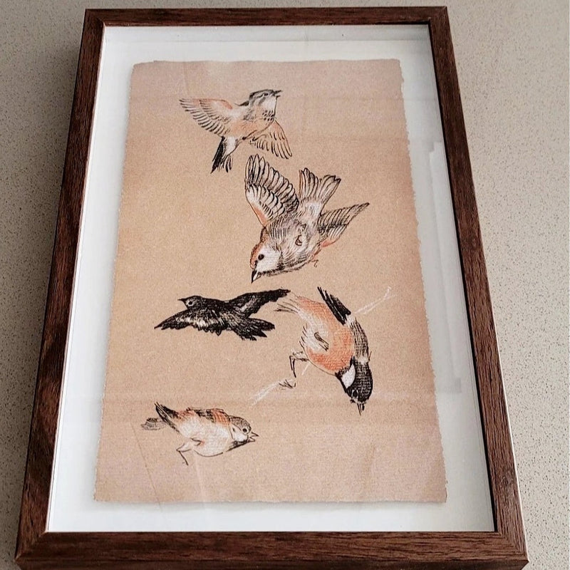 Vintage Bird Sketch Wall Art
