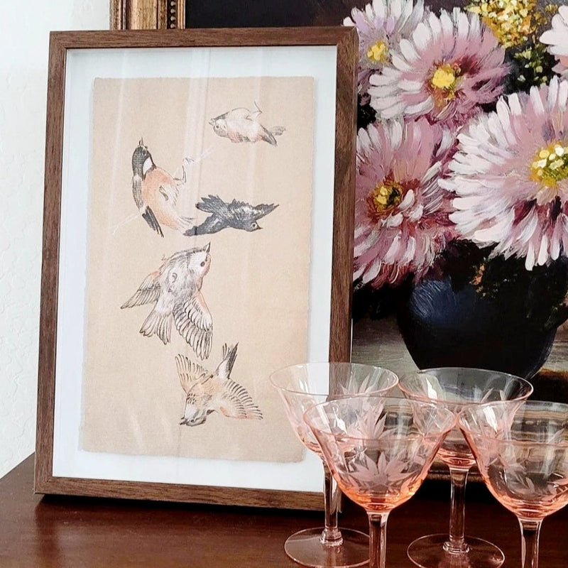 Vintage Bird Sketch Wall Art