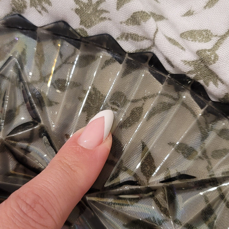 Vintage Federal Iridescent Smoke Grey Pioneer Glass Plate