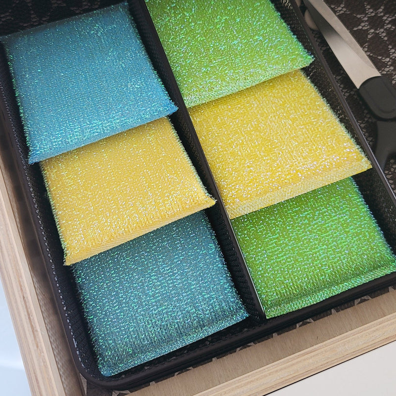 Pastel Knitted Sponges, Set of 6