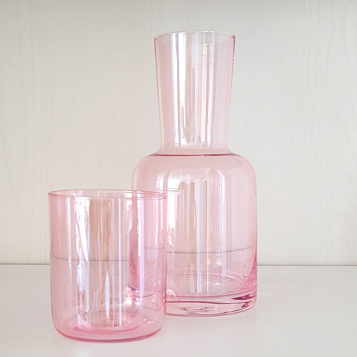 Pink Water Carafe & Glass Set