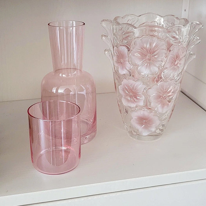 Pink Water Carafe & Glass Set