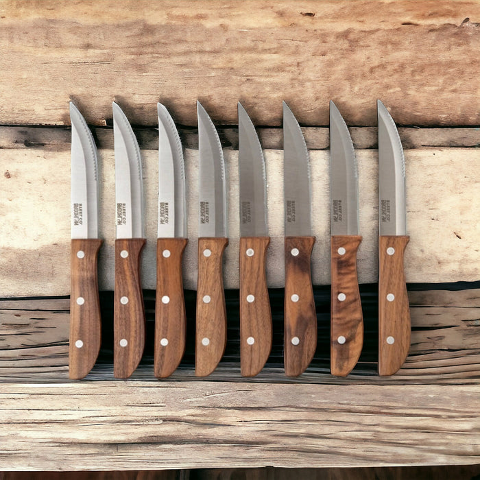 Walnut Steak Knives, Set of 8