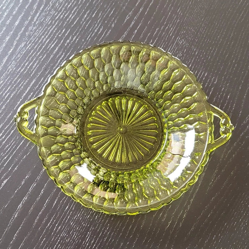 Vintage Olive Green Indiana Glass Company Dish