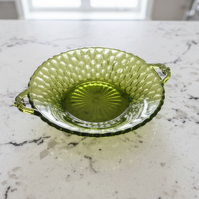 Vintage Olive Green Indiana Glass Company Dish