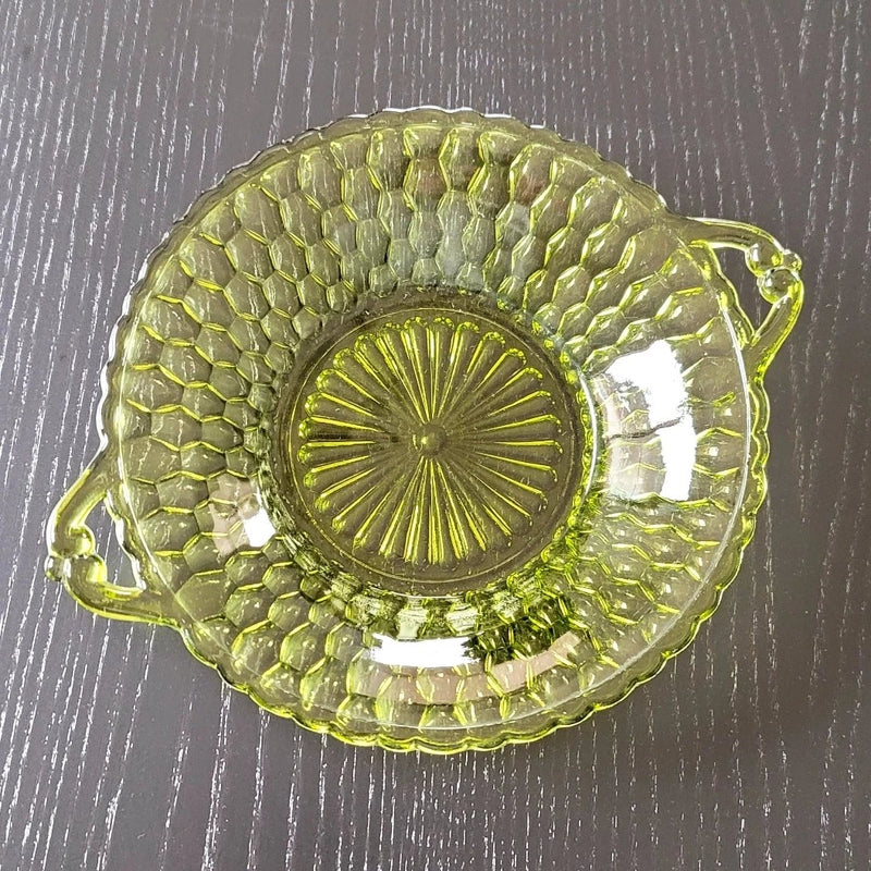 Vintage Olive Green Indiana Glass Company Dish