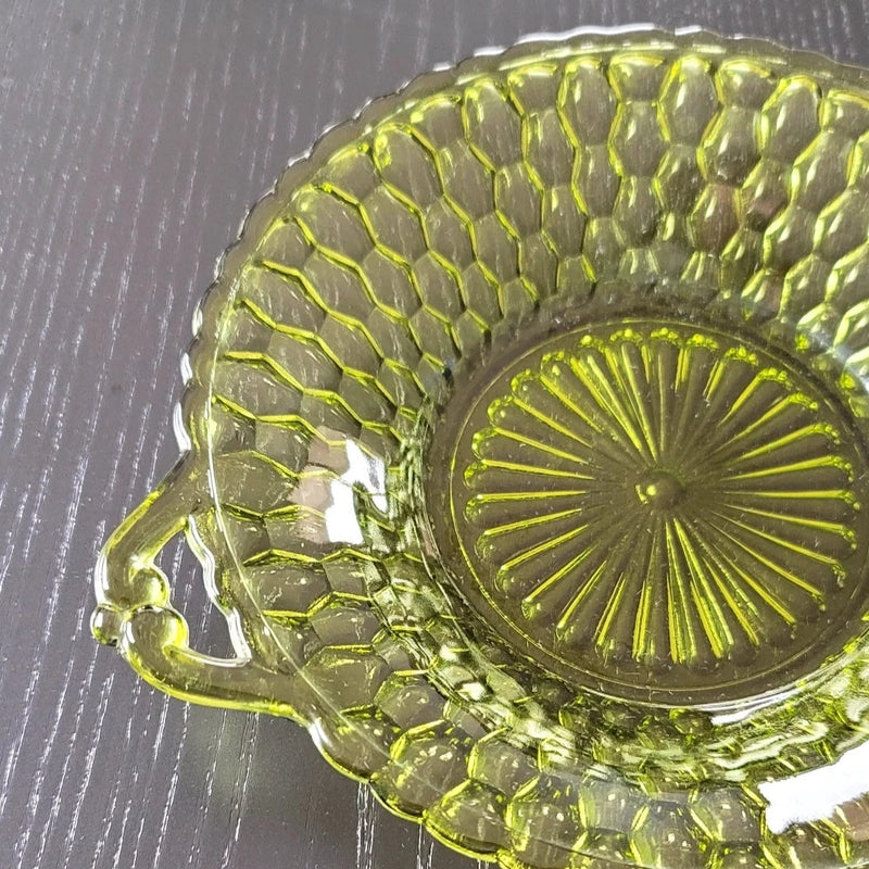 Vintage Olive Green Indiana Glass Company Dish