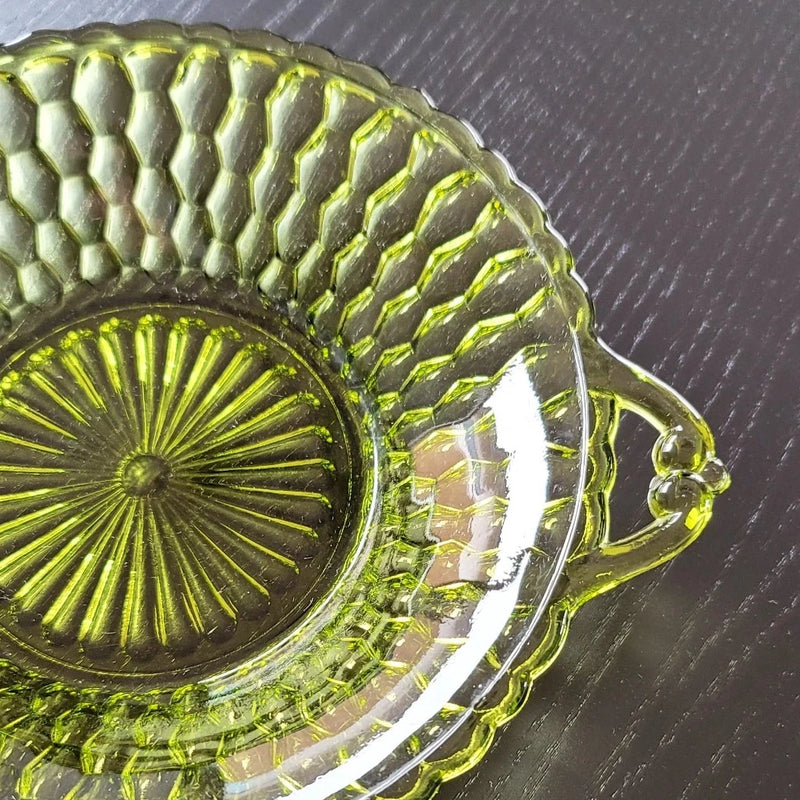 Vintage Olive Green Indiana Glass Company Dish
