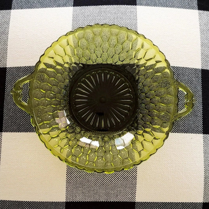 Vintage Olive Green Indiana Glass Company Dish