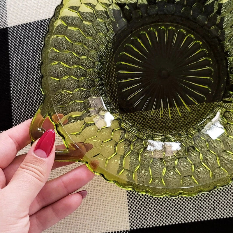 Vintage Olive Green Indiana Glass Company Dish