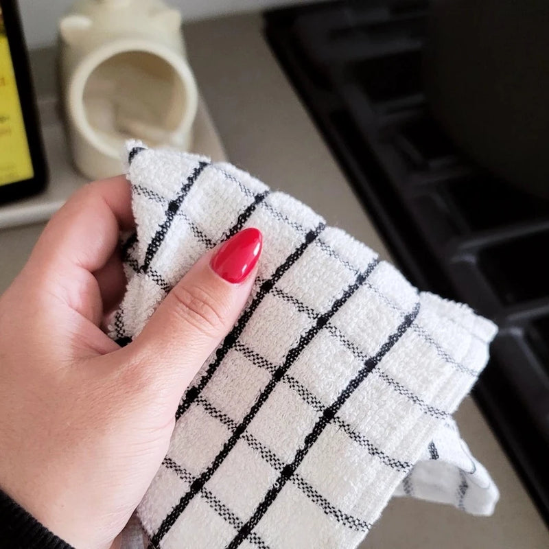 Checkered Dishcloths, Set of 6