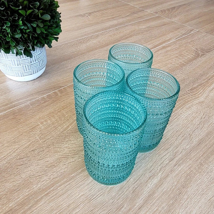 Beaded Drinking Glasses, Set of 4