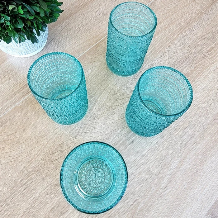 Beaded Drinking Glasses, Set of 4