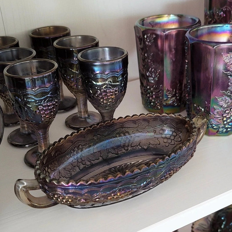 Vintage Carnival Glass Candy Dish