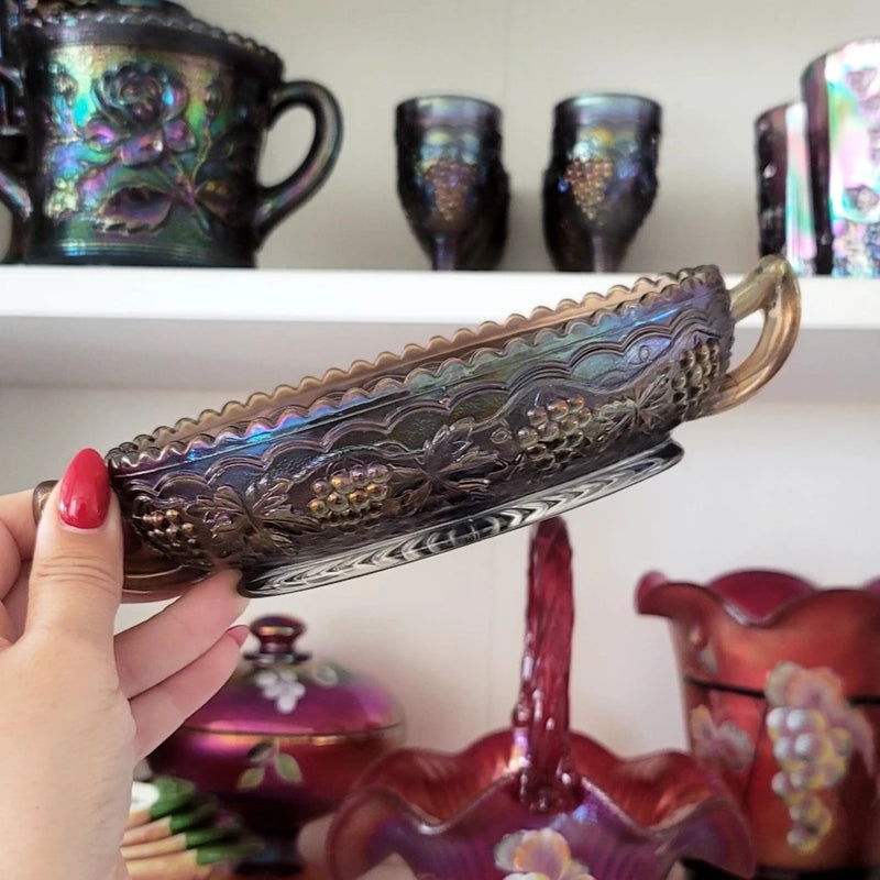 Vintage Carnival Glass Candy Dish