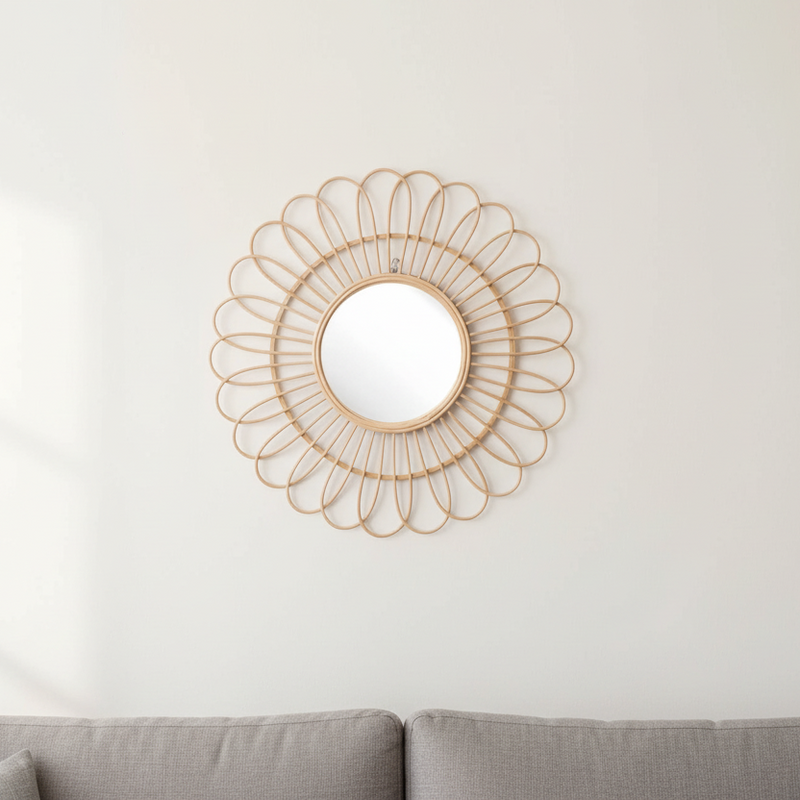 Natural Rattan Wall Mirror