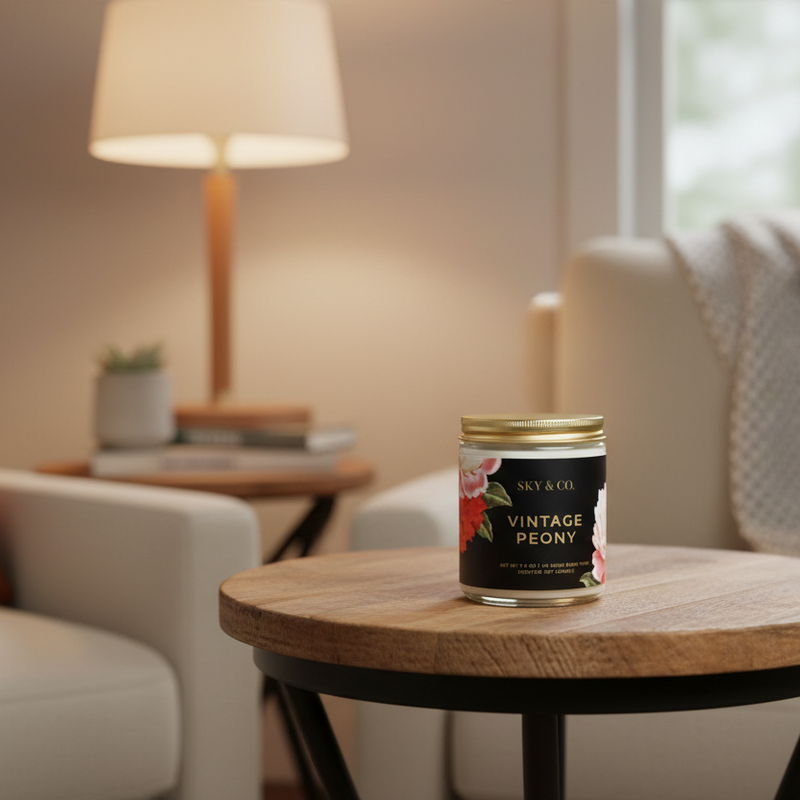 Vintage Peony Candle