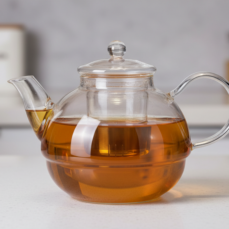 Tea-For-One Tea Pot + Cup Strainer Set