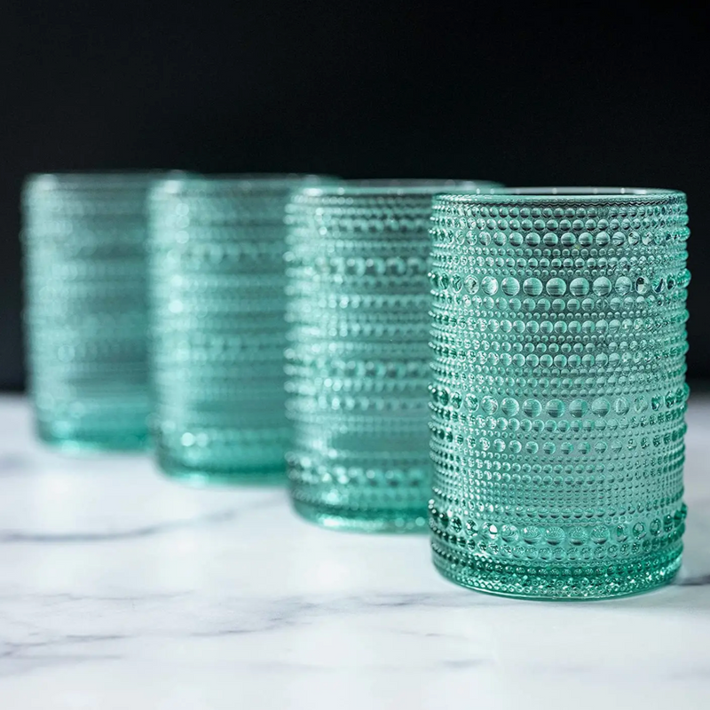Beaded Drinking Glasses, Set of 4