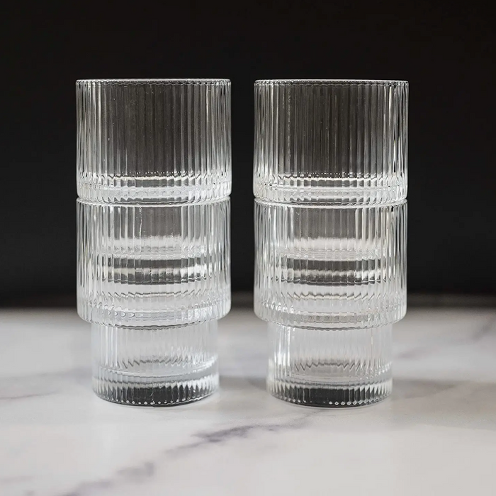 Ripple Short Drinking Glasses, Set of 4