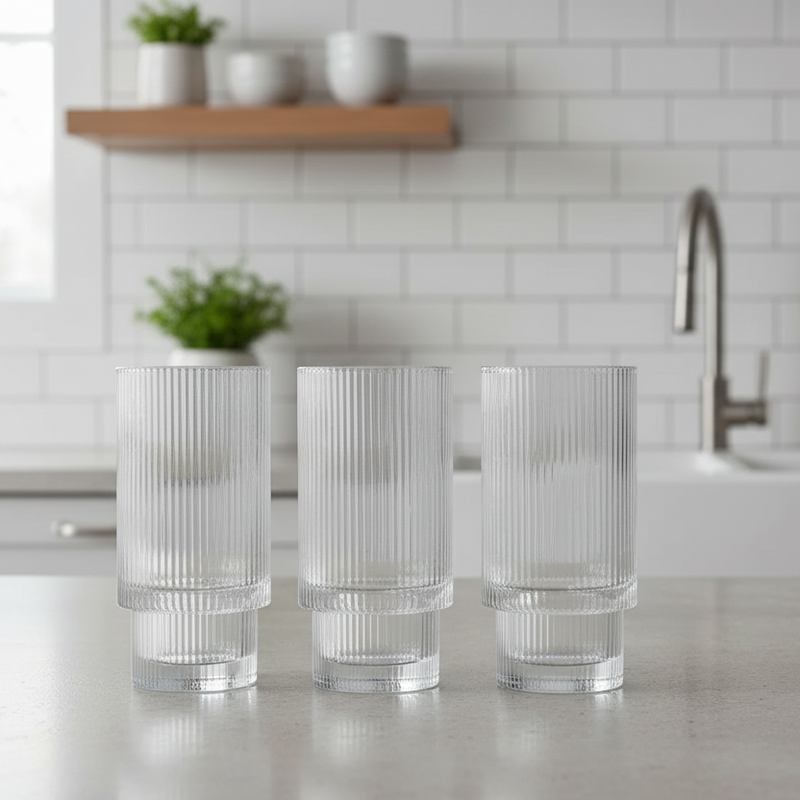 Ripple Drinking Glasses, Set of 4