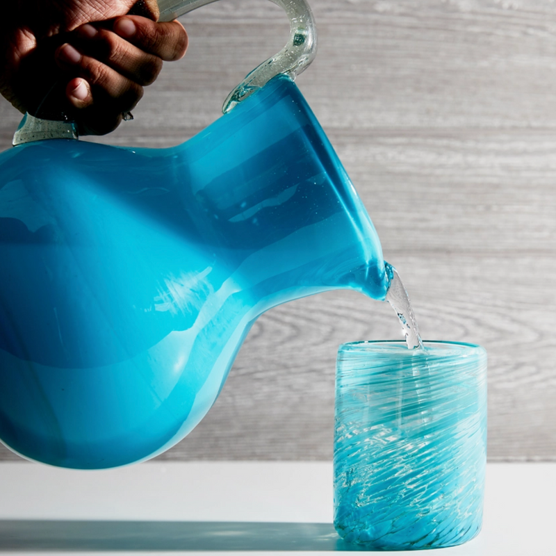 Mexican Handblown Glasses, Set of 4