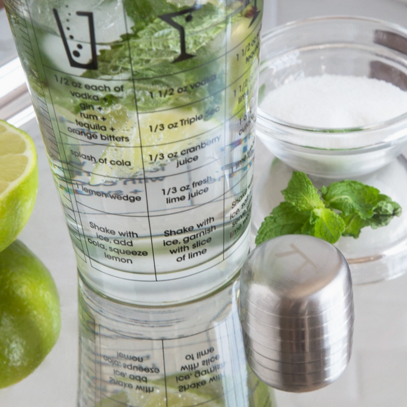 Glass Cocktail Recipe Shaker