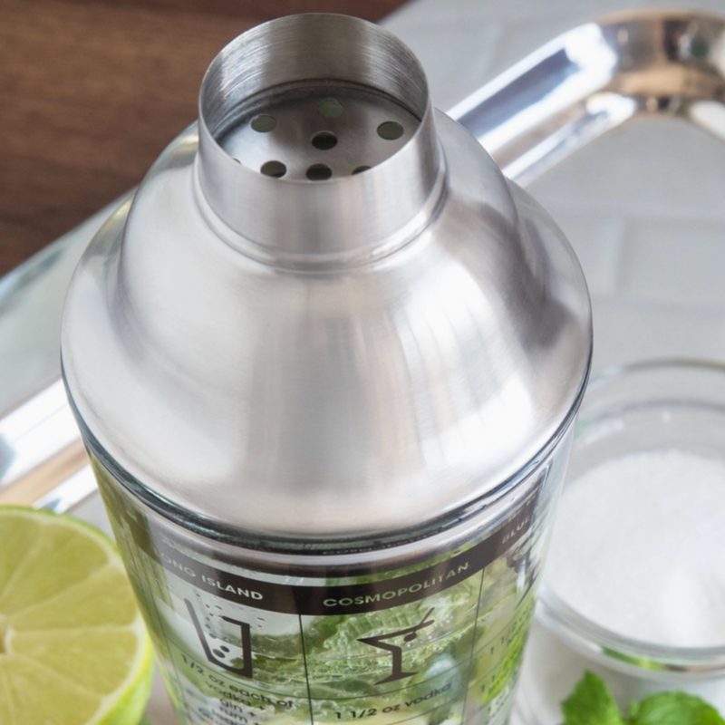 Glass Cocktail Recipe Shaker