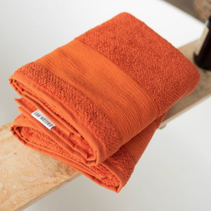 Desert Orange Bath Towels, Set of 2