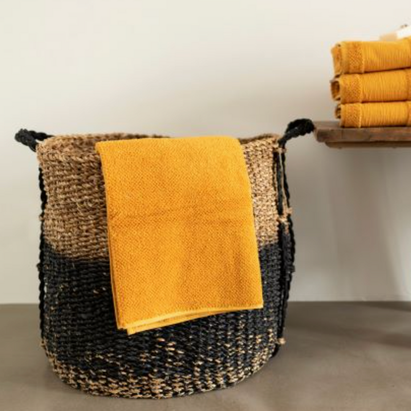 Ocher Yellow Bath Towels, Set of 2