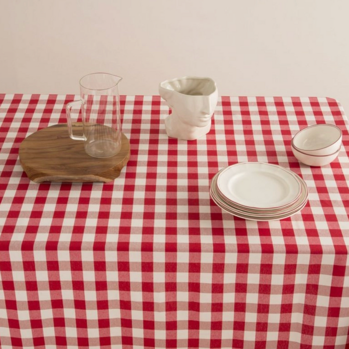 Red Checked Tablecloth