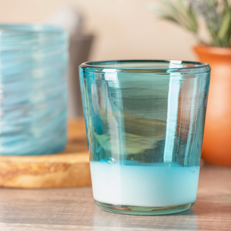 Mexican Handblown Glasses, Set of 4