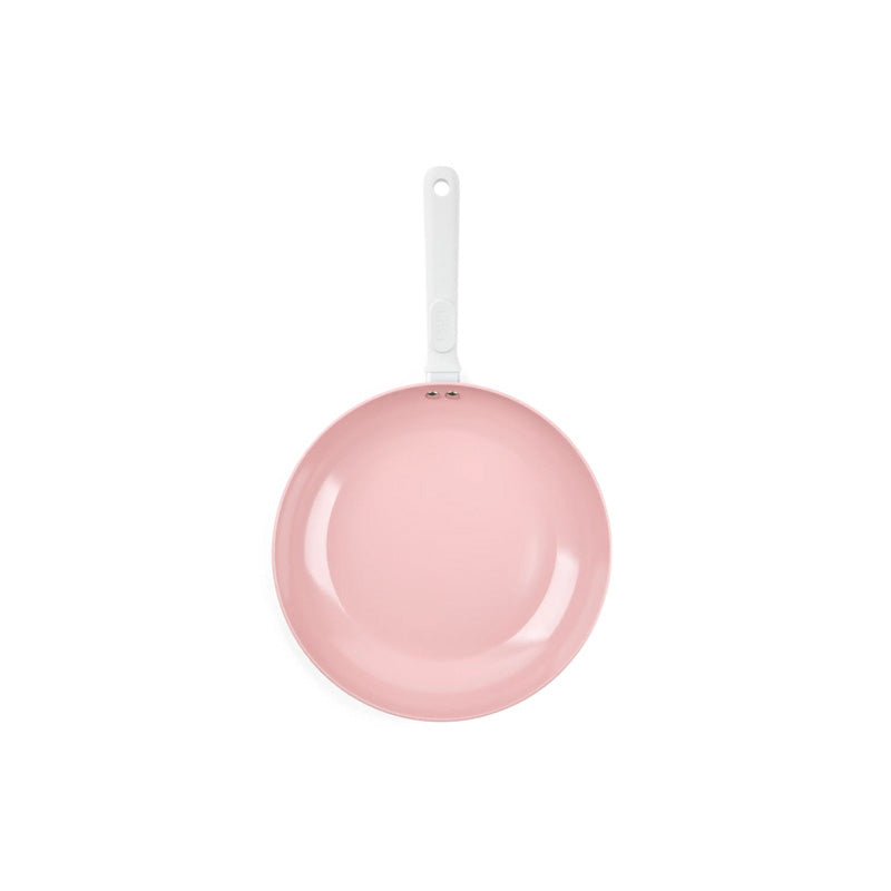 Pink Nonstick Ceramic Frying Pan, Aesthetic 10” Skillet for Everyday Cooking