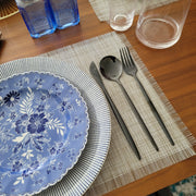 Black Stainless Steel Flatware, Set of 24 - [Home_Williams]