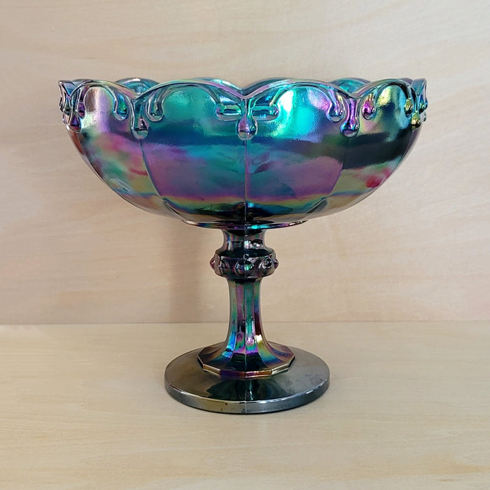 Vintage Indiana Carnival Glass Pedestal Bowl