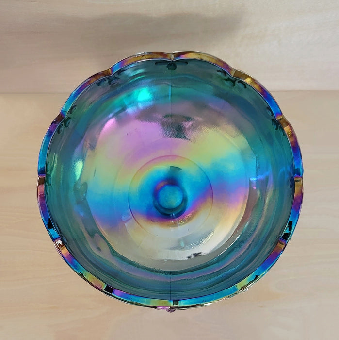 Vintage Indiana Carnival Glass Pedestal Bowl