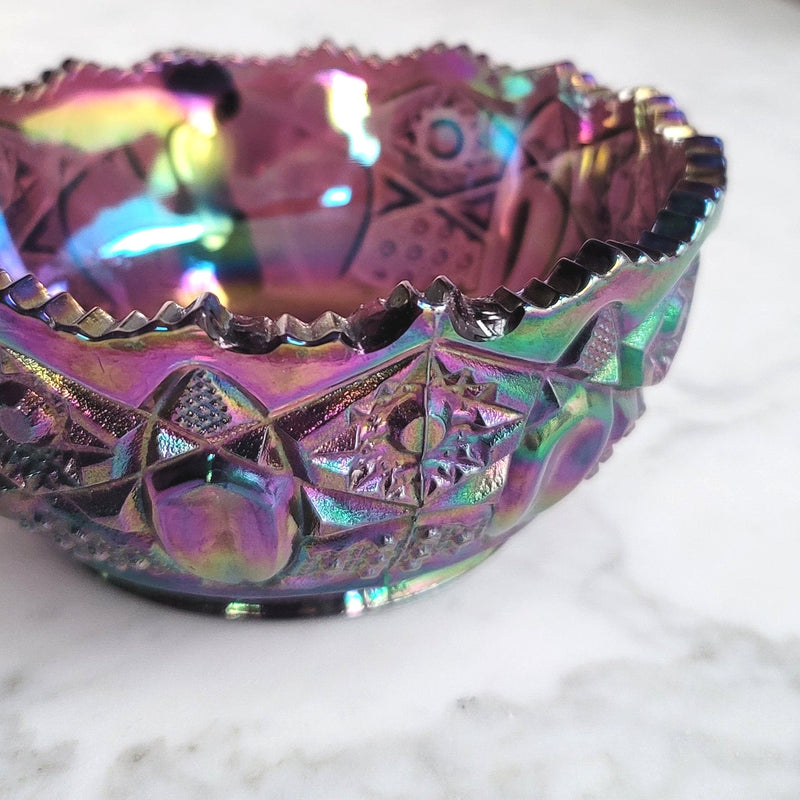 Vintage Carnival Glass Candy Dish