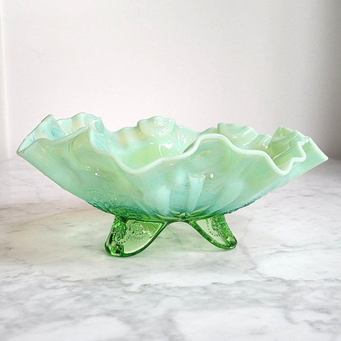 Vintage Mint Mosser Glass Candy Dish