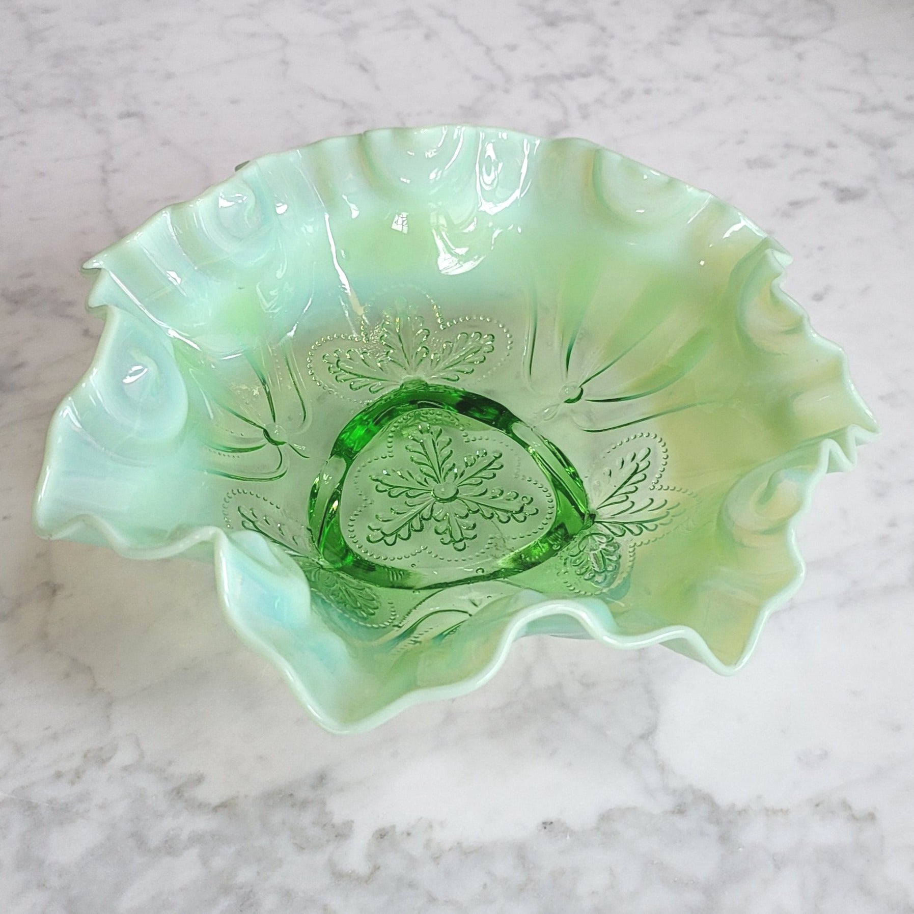 Vintage Mint Mosser Glass Candy Dish — Home Williams